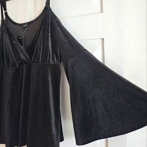 Torrid Velvet Cold Sholder Blouse